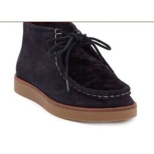 The Great The Trooper Chukka Boot in Midnight Black Shearling NWOB Size 7